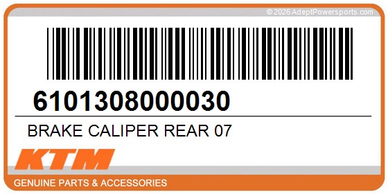 KTM 6101308000030 Brake Caliper Rear 07