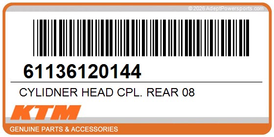 KTM 61136120144 Cylidner Head Cpl. Rear 08