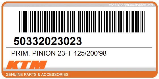 KTM 50332023023 Prim. Pinion 23-T 125/200'98