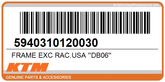 KTM 5940310120030 Frame Exc Rac.Usa ''Db06''