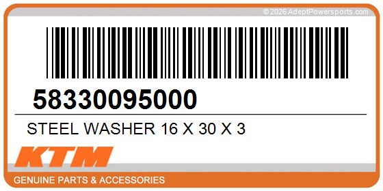 KTM 58330095000 Steel Washer 16 X 30 X 3