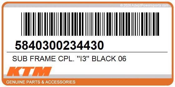 KTM 5840300234430 Sub Frame Cpl. ''I3'' Black 06