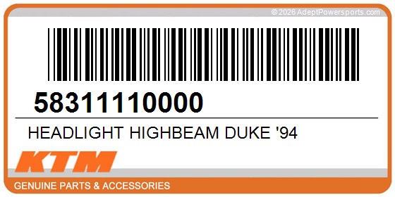 KTM 58311110000 Headlight Highbeam Duke '94