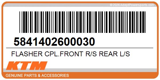 KTM 5841402600030 Flasher Cpl.Front R/S Rear L/S