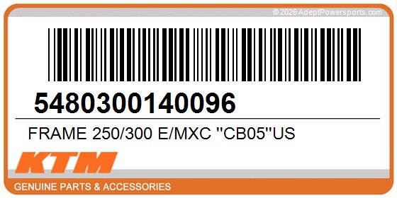 KTM 5480300140096 Frame 250/300 E/Mxc ''Cb05''us