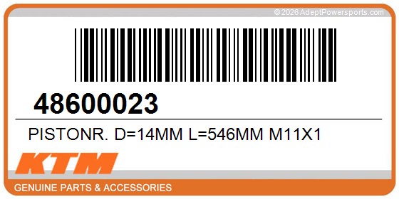 KTM 48600023 Pistonr. D=14Mm L=546Mm M11x1