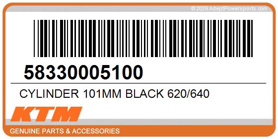 KTM 58330005100 Cylinder 101Mm Black 620/640