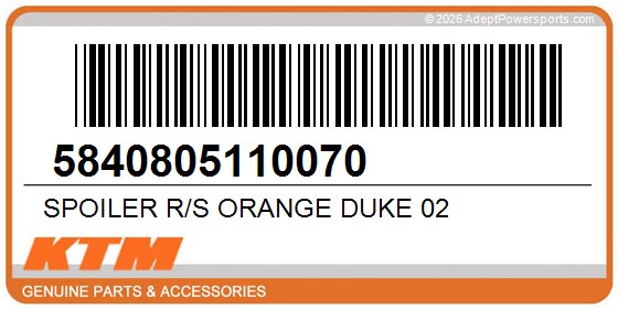 KTM 5840805110070 Spoiler R/S Orange Duke 02