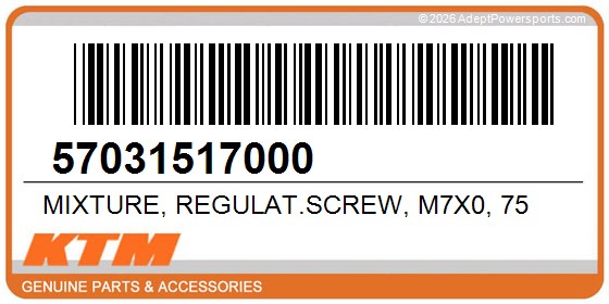 KTM 57031517000 Mixture, Regulat.Screw, M7x0, 75