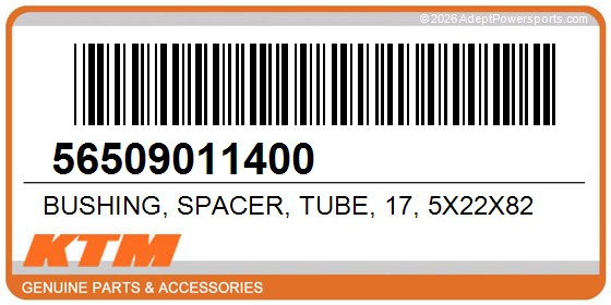 KTM 56509011400 Bushing, Spacer, Tube, 17, 5X22x82