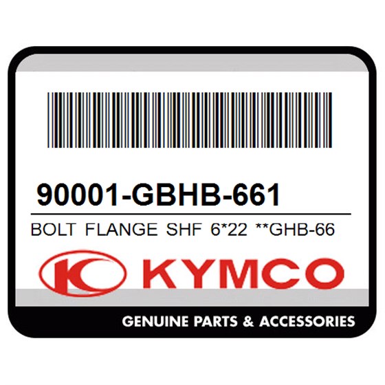 Kymco 90001-GBHB-661 Bolt Flange Shf 6*22 **Ghb-6610