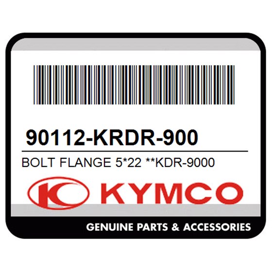Kymco 90112-KRDR-900 Bolt Flange 5*22 **Kdr-9000