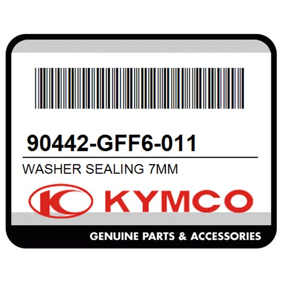 Kymco 90442-GFF6-011 Washer Sealing 7Mm
