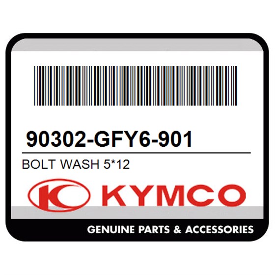 Kymco 90302-GFY6-901 Bolt Wash 5*12