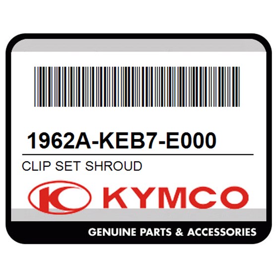 Kymco 1962A-KEB7-E000 Clip Set Shroud