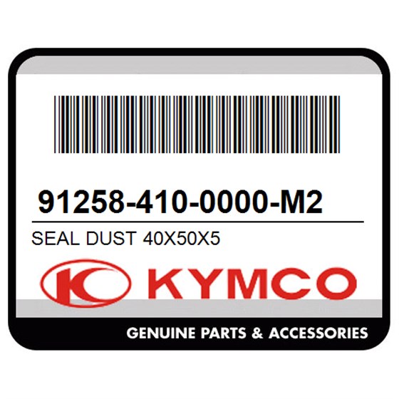 Kymco 91258-410-0000-M2 Seal Dust 40X50x5