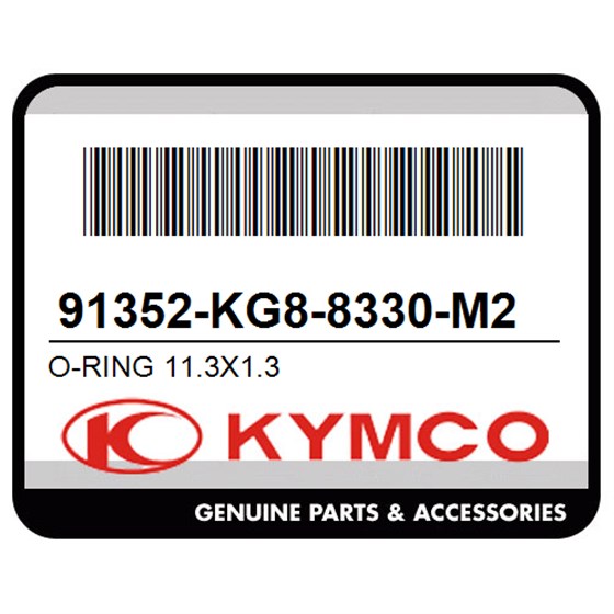 Kymco 91352-KG8-8330-M2 O-Ring 11.3X1.3