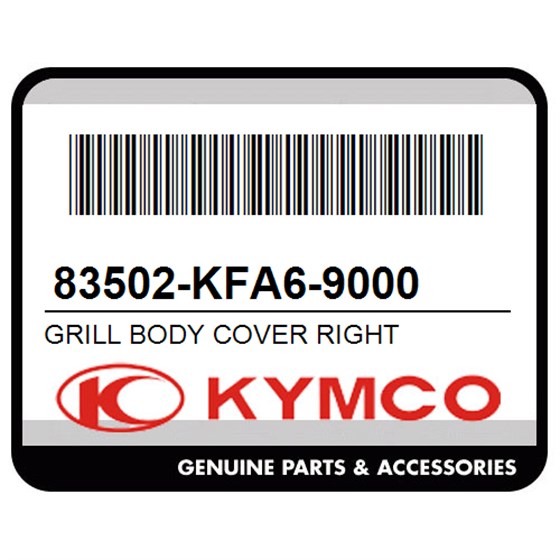 Kymco 83502-KFA6-9000 Grill Body Cover Right
