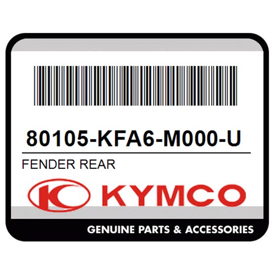 Kymco 80105-KFA6-M000-US Fender Rear