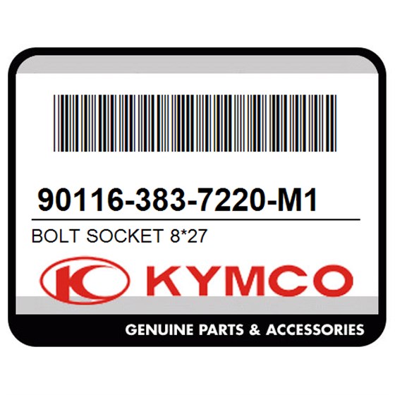 Kymco 90116-383-7220-M1 Bolt Socket 8*27