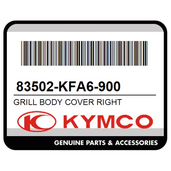 Kymco 83502-KFA6-900 Grill Body Cover Right