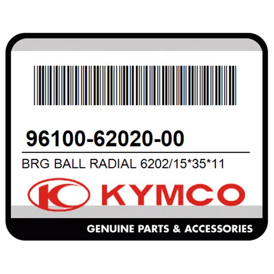 Kymco 96100-62020-00 Brg Ball Radial 6202/15*35*11
