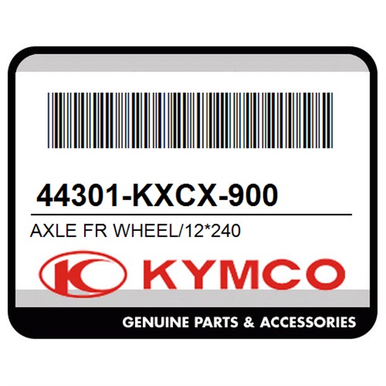 Kymco 44301-KXCX-900 Axle Fr Wheel/12*240