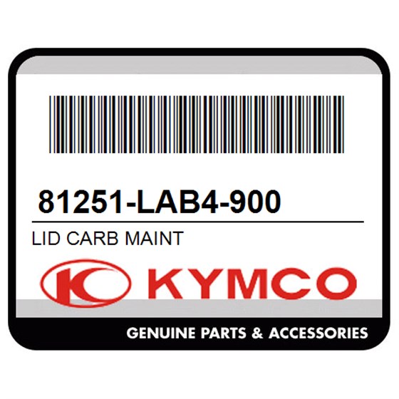 Kymco 81251-LAB4-900 Lid Carb Maint