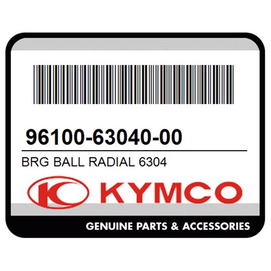 Kymco 96100-63040-00 Brg Ball Radial 6304