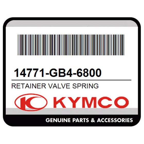 Kymco 14771-GB4-6800 Retainer Valve Spring