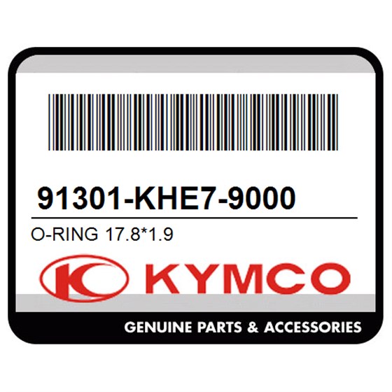 Kymco 91301-KHE7-9000 O-Ring 17.8*1.9