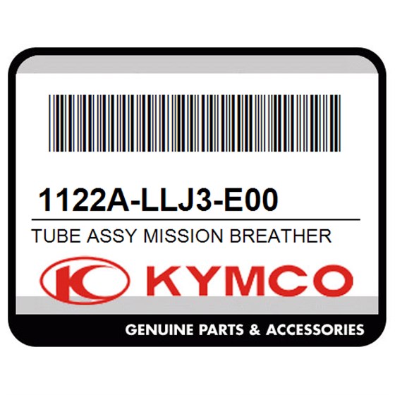 Kymco 1122A-LLJ3-E00 Tube Assy Mission Breather