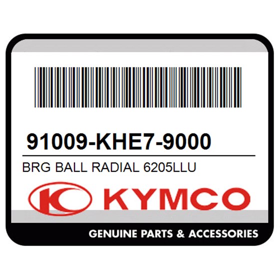Kymco 91009-KHE7-9000 Brg Ball Radial 6205Llu