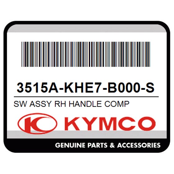 Kymco 3515A-KHE7-B000-SG Sw Assy Rh Handle Comp