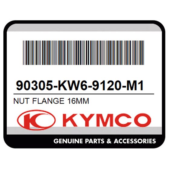 Kymco 90305-KW6-9120-M1 Nut Flange 16Mm
