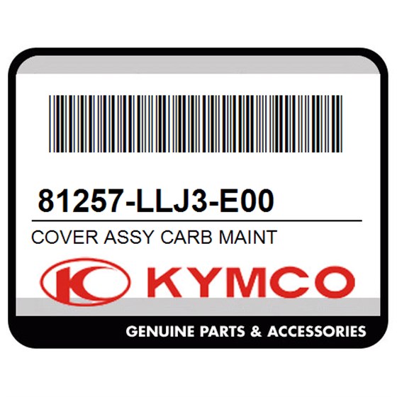 Kymco 81257-LLJ3-E00 Cover Assy Carb Maint