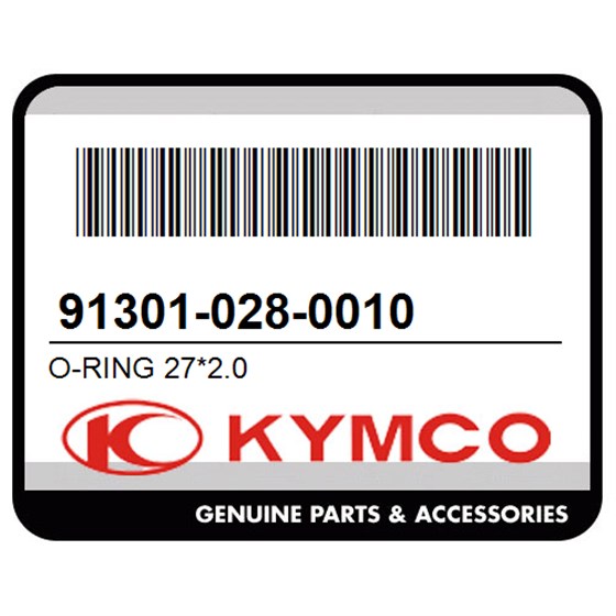 Kymco 91301-028-0010 O-Ring 27*2.0