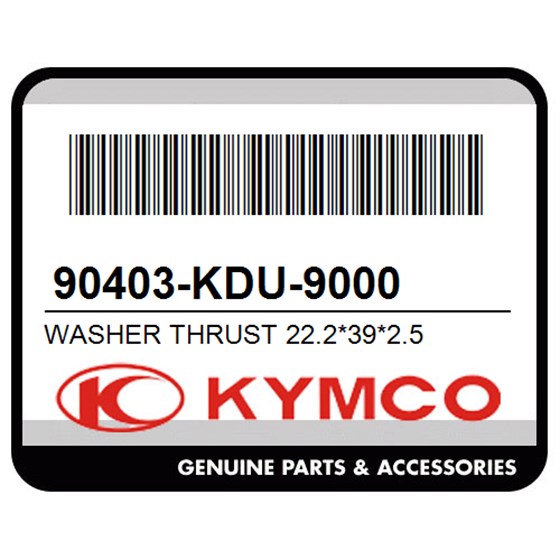 Kymco 90403-KDU-9000 Washer Thrust 22.2*39*2.5