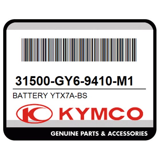 Kymco 31500-GY6-9410-M1 Battery Ytx7a-Bs