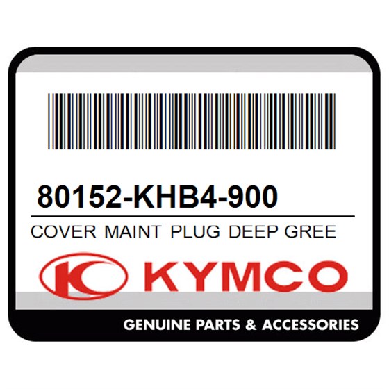 Kymco 80152-KHB4-900 Cover Maint Plug Deep Green Metallic