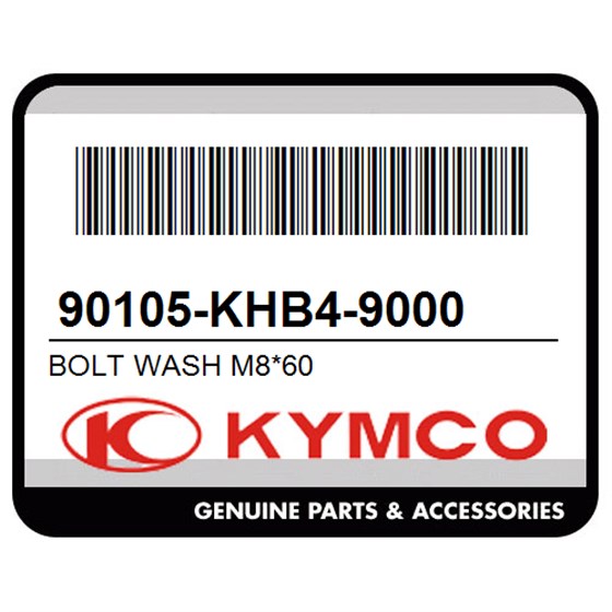 Kymco 90105-KHB4-9000 Bolt Wash M8*60