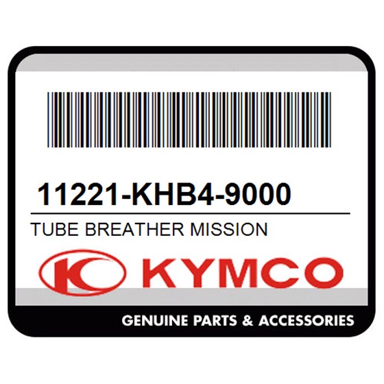 Kymco 11221-KHB4-9000 Tube Breather Mission