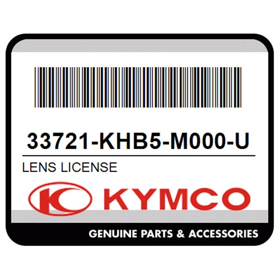 Kymco 33721-KHB5-M000-US Lens License