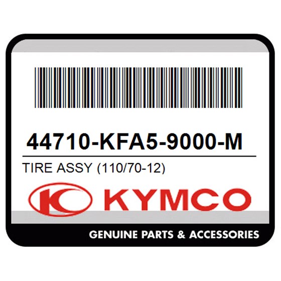 Kymco 44710-KFA5-9000-M2 Tire Assy (110/70-12)