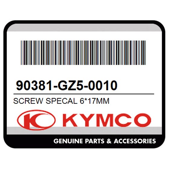 Kymco 90381-GZ5-0010 Screw Specal 6*17Mm