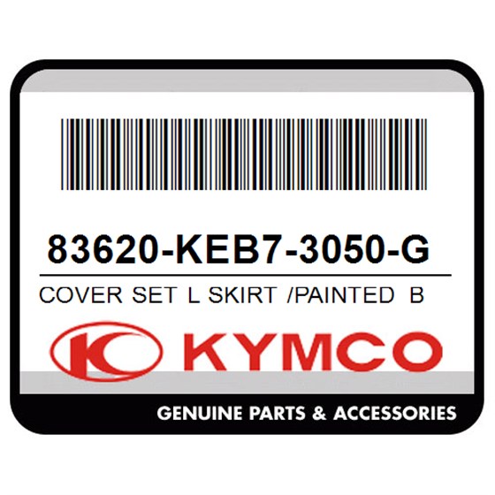 Kymco 83620-KEB7-3050-GM Cover Set L Skirt /Painted  Bright Silver