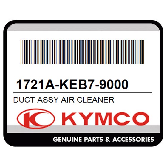 Kymco 1721A-KEB7-9000 Duct Assy Air Cleaner