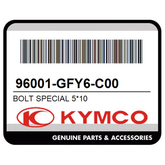 Kymco 96001-GFY6-C00 Bolt Special 5*10