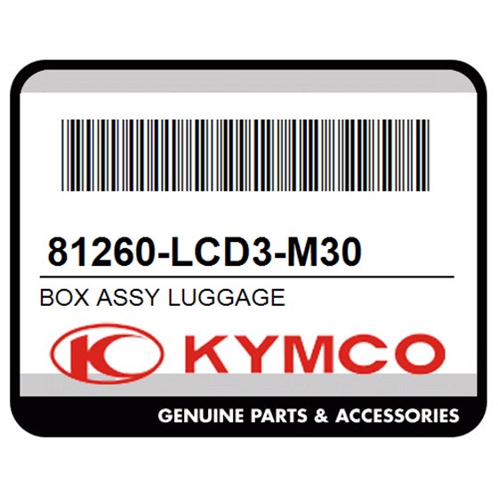 Kymco 81260-LCD3-M30 Box Assy Luggage