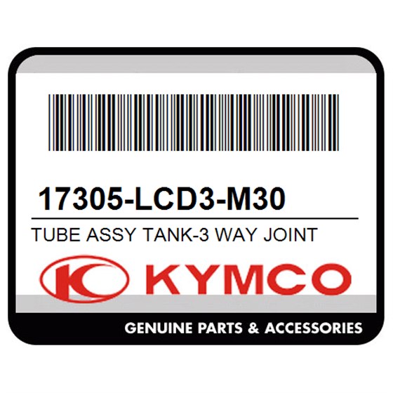 Kymco 17305-LCD3-M30 Tube Assy Tank-3 Way Joint
